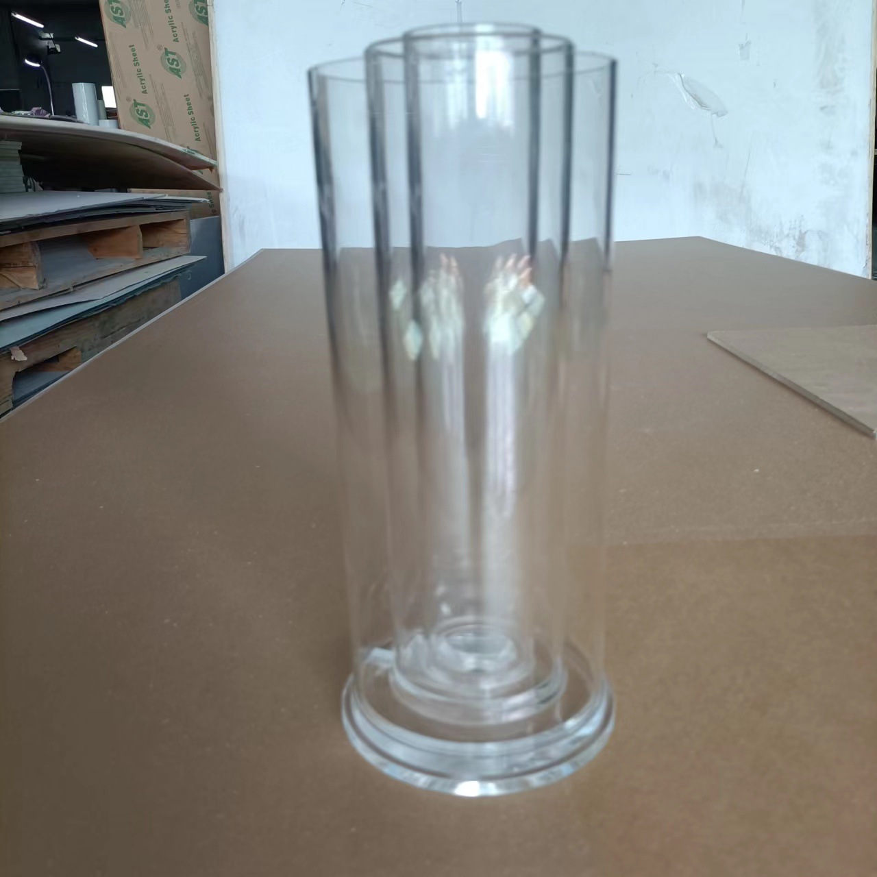 亚克力圆柱形透明管 底部封口可收纳养花有机玻璃管创意