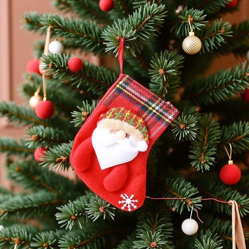 かわいいミニクリスマスソックスクリスマスツリー装飾ペンダントクリスマスソックスキャンディーバッグクリスマス小さなギフトペンダント卸売|undefined
