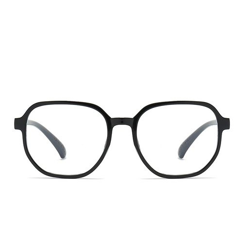 新款2024青少年时尚方形大框平光镜学生复古防蓝光电子阅读眼镜架