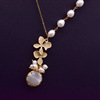 Advanced universal organic necklace from pearl, accessory, silver 925 sample, high-quality style