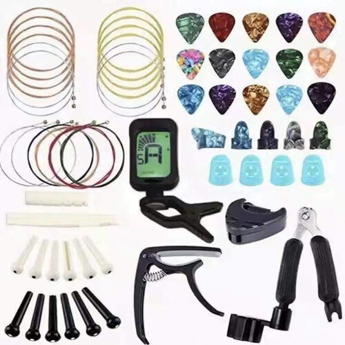 Guitar Accessories Set Amazon Best Selling Capo Picks Strings 3-in-1 String Changing Tool Set