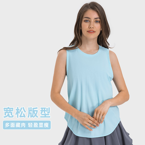 Spring and summer new yoga vest T-shirt for women fitness sports sleeveless blouse quick-drying breathable loose yoga top