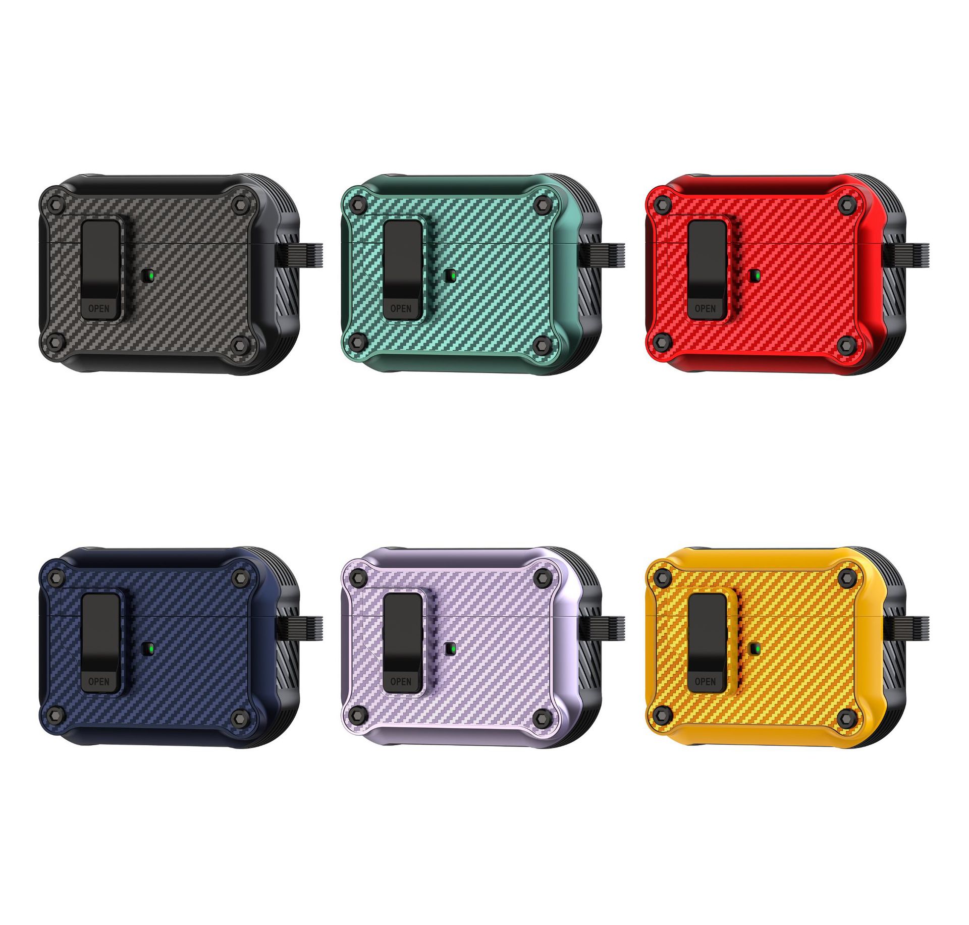50g Weight iPhone Applicable Brands Earphone case Classification Carbon Fiber Material Solid Color Pattern Casual, Simple Style Style Injection Molding Craft Carbon Fiber Solid Color Injection Molding Casual Simple Style Earphone Case Earphone Cases Phone Accessories 无