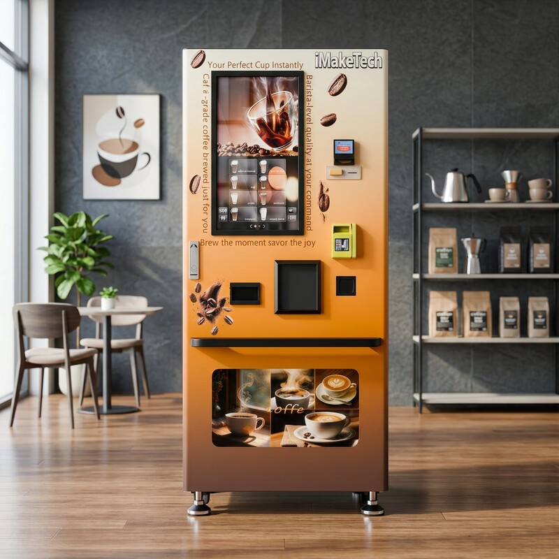 Coffee Self-Service Vending Machine Operates 24 Hours a Day, Low Cost, High Profit Margin, Quick Cup Dispensing in Shopping Malls, Office Buildings, and Offices Coffee Self-Service Vending Machine Operates 24 Hours a Day, Low Cost, High Profit Margin, Quick Cup Dispensing in Shopping Malls, Office Buildings, and Offices