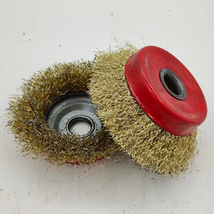 Red bowl steel wire wheel rust removal wheel grinding wheel polishing wheel thorn wheel 16 hole bowl type steel wire wheel