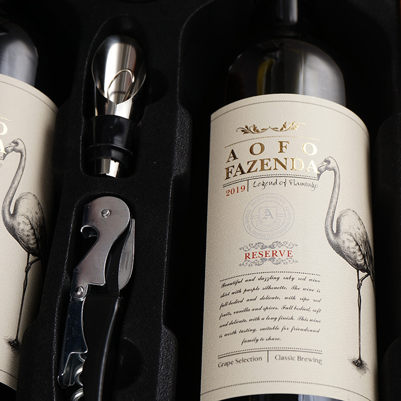 沐霖廠家14度法國紅酒乾紅葡萄酒750ml 雙支禮盒裝 紅酒批發代發