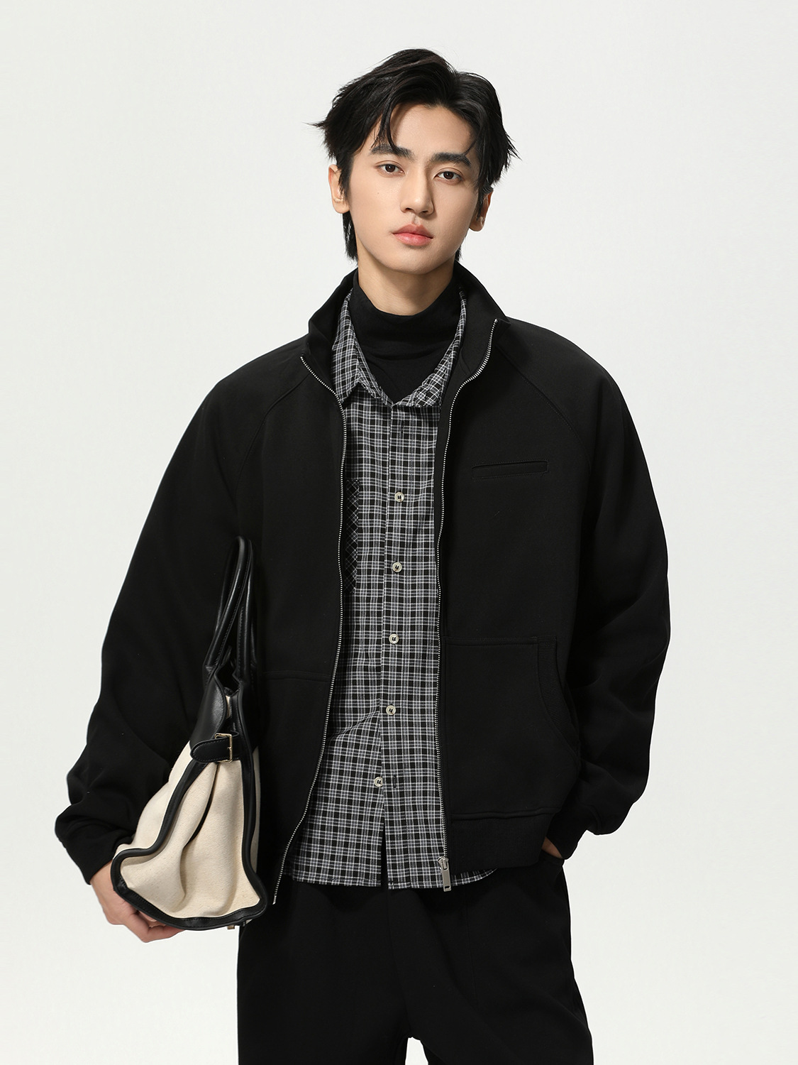 MTLCLOTHES Hombres| Coreano minimalista color sólido cardigan elástico cintura pantalones deportivos versátiles moda casual