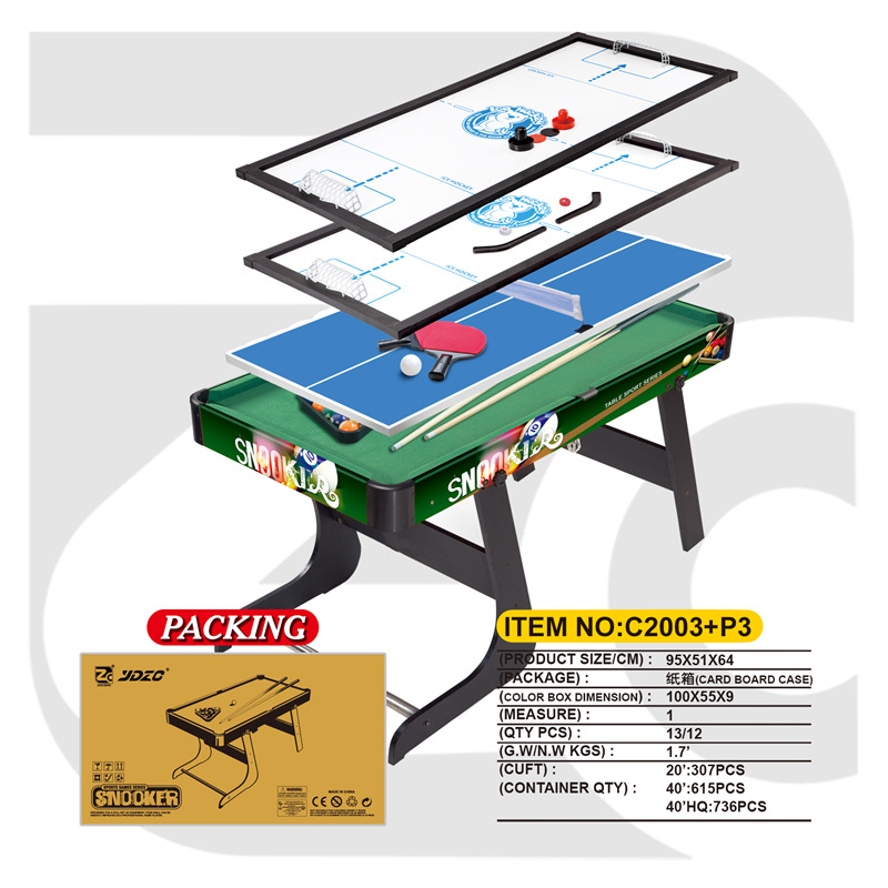 Mesa de billar multifuncional tres en uno cuatro en uno fútbol hockey hockey tenis de mesa de juego juguetes para niños
