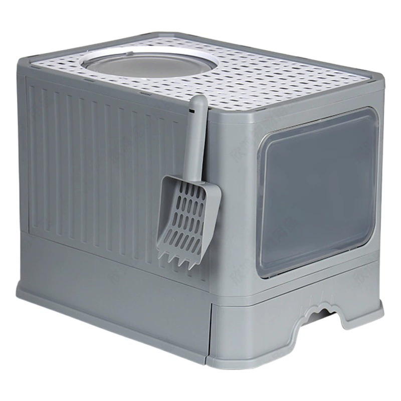 Большой полностью закрытый ящик для кошачьего туалета, складной ящик, дезодорант, кошачий Туалет, большие товары для кошек с защитой от брызг оптом