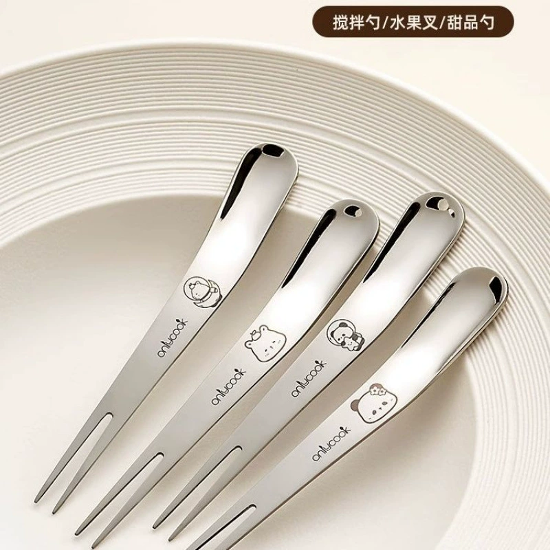 Высококачественная вилка для фруктов, вилка из нержавеющей стали 316L, детская портативная вилка для десерта, вилка для торта, закусок