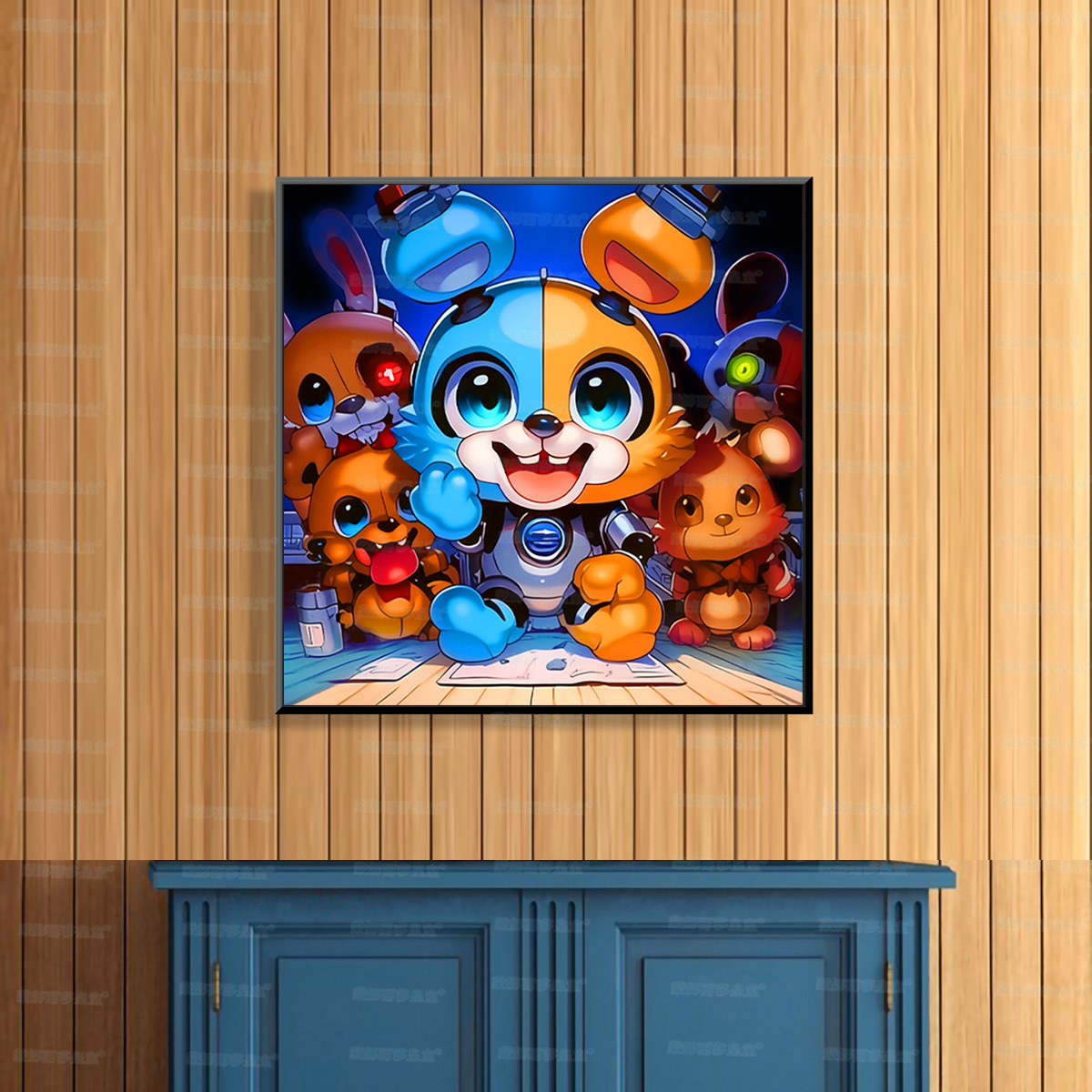 Mona Lisa Real Robótica Animal Nuevo widget de ciencia ficción para niños dibujos animados decoración colgante bordado a mano