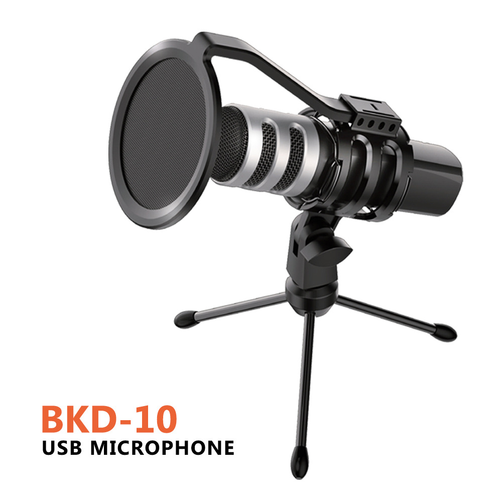 USB跨境現(xiàn)貨批發(fā)USB桌面話筒游戲直播會議錄音監(jiān)聽電容麥克風