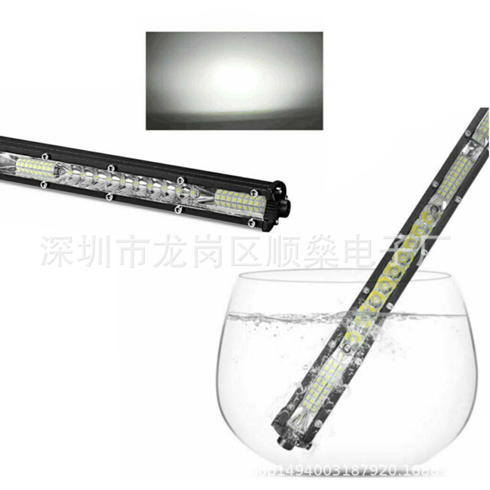 Car LED work light thin small single row 10 inch 90W hybrid light truck off-road vehicle light Middle Net Light