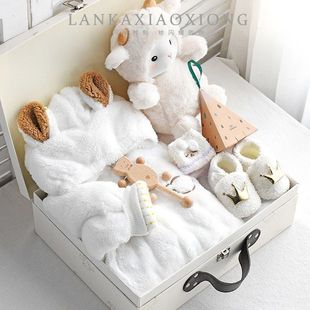 Newborn Baby Clothes Gift Box Set Spring High-End Full-Month Baby Gift for Meeting Men and Women 100 Days Old Warm Summer