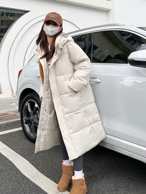 韩版羽绒棉服女冬季新款加厚中长款棉衣外套宽松大码过膝长款棉袄|undefined