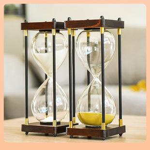 ✅ Factory Direct Sales Glass Hourglass Timer Kidsren's Anti-Fall 30-Minute Timing Hourglass Creative Retro Hourglass Pendulum