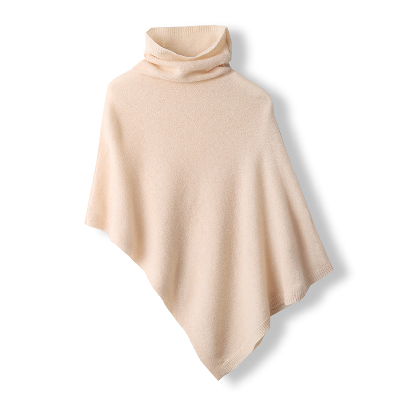 Autumn and Winter Cashmere Shawl with Knitted Warm Wool Thread with Skirt, Cervical Spine Neck Cover, Scarf, Cloak, Women's Jacket