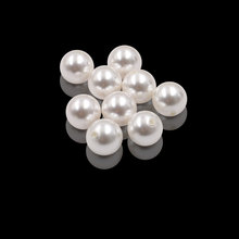 现货施家水晶珍珠650奶白色12mm半孔南洋珍珠散珠吊坠耳钉配件粉