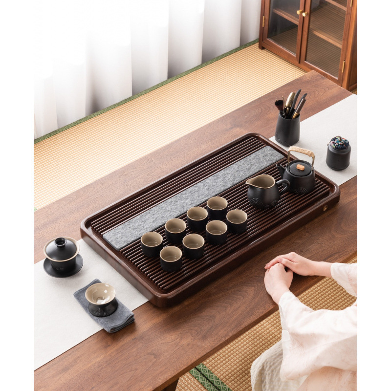 [목석] 월넛색상-68cm + 블랙 석기차세트 [15개입]