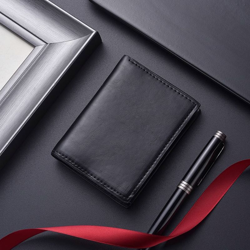 Cartera delgada de cuero suave para hombre antimagnético con múltiples tarjetas, tarjeta de conducir, tarjeta bancaria para hombre, gran capacidad, billetera pequeña con múltiples descuentos