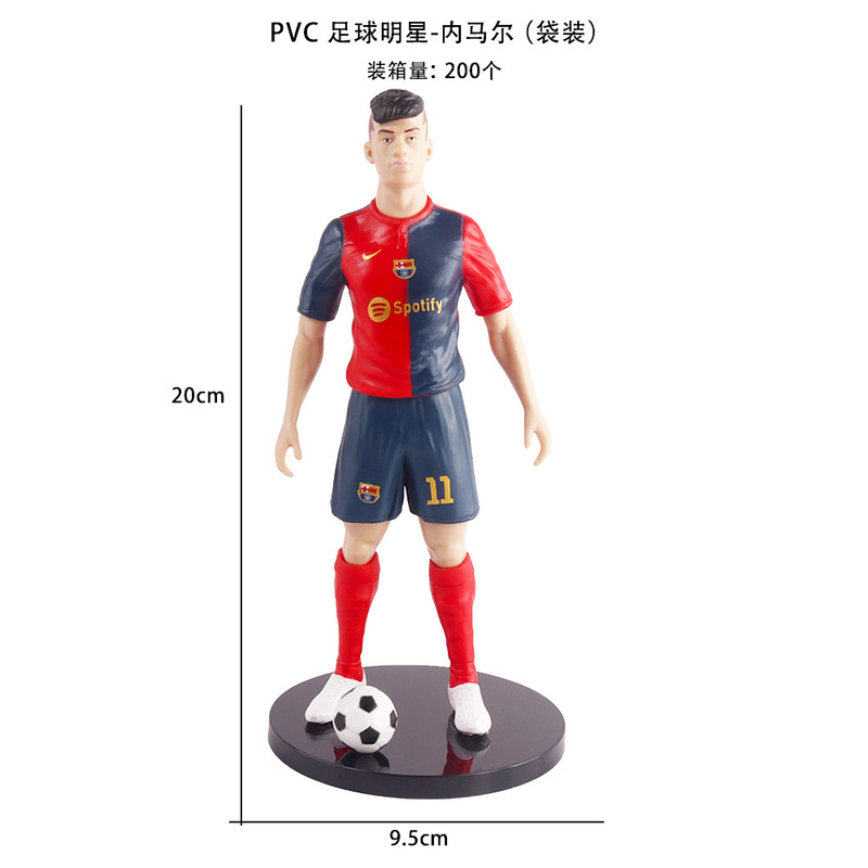 热门欧美足球明星仿真模型梅西C罗姆巴佩内马尔世界杯手办摆件|undefined