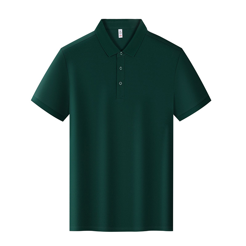 220g 40 algodón de perla de manga corta Polo impresa LOGO ropa de oficina ropa de trabajo ropa de trabajo impresa bordada