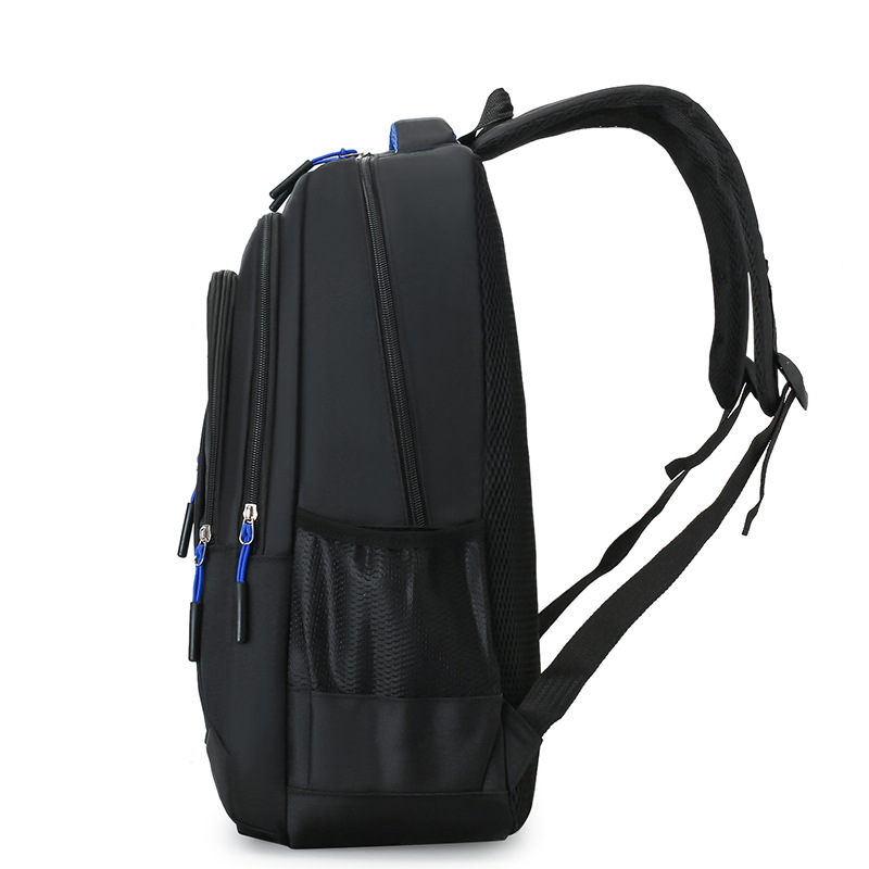Bolsa para computadora de nailon de negocios para hombres con carga USB, mochila de gran capacidad, reducción de carga al aire libre, mochila escolar para estudiantes de secundaria