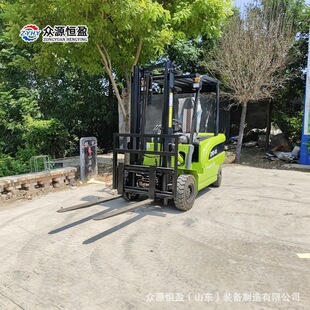 Four-Wheel Ride-On Electric Forklift Zhongyuan 3-Ton Electric Lift Truck Electric Stacker Off-Road Forklift