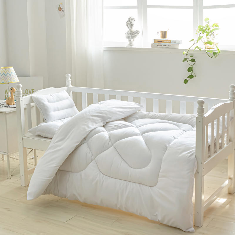 Children's Feather Silk Quilt Core Three-Piece Set with Cotton Inner Cover, Autumn and Winter Mattress, Nap Quilt, Winter Removable and Washable