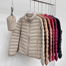 中老年轻薄羽绒服女短款2025新款秋冬大码妈妈冬装保暖羽绒外套