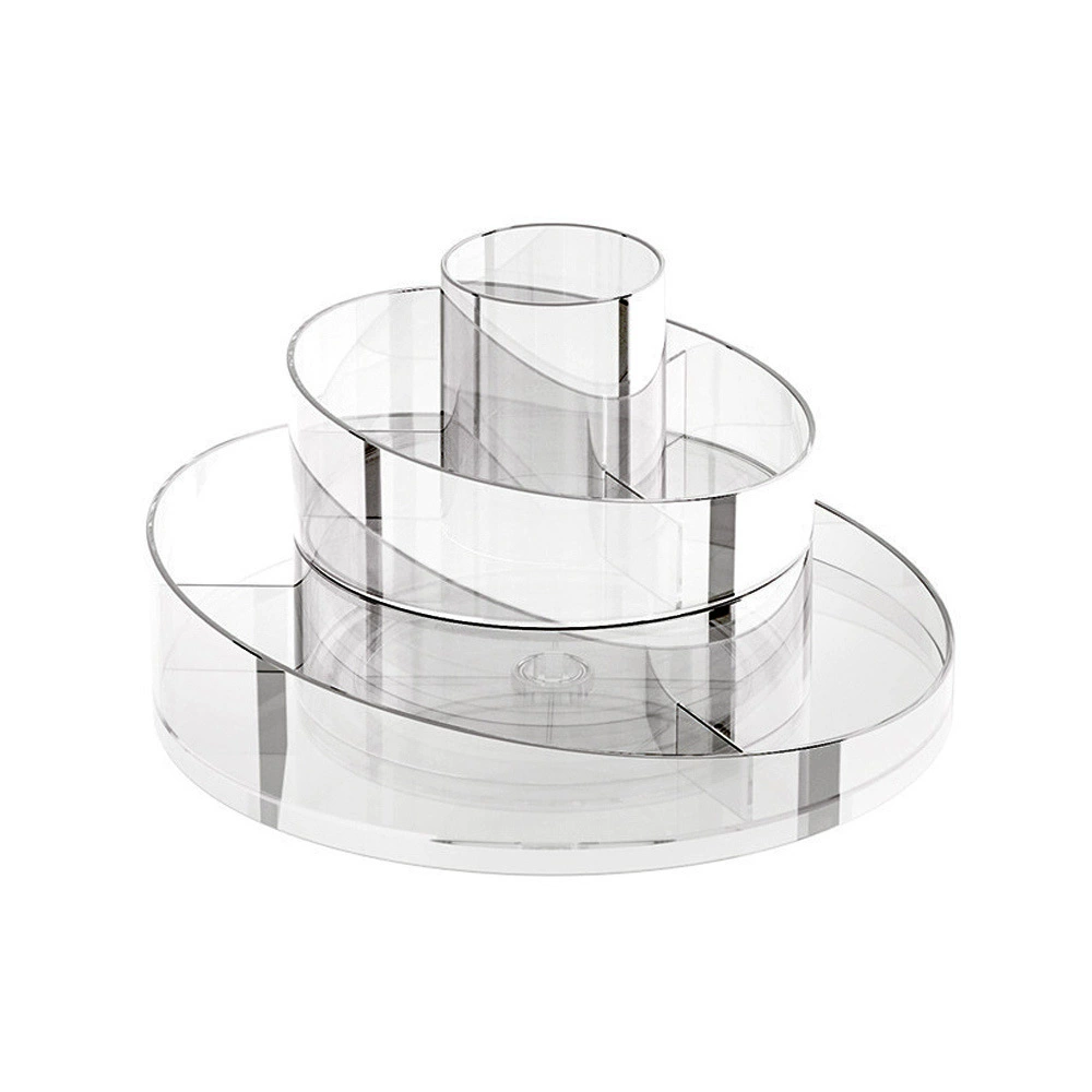 Трансграничная оптовая вращающаяся коробка для хранения макияжа Настольный туалетный столик губная помада пластиковая подставка для макияжа коробка для макияжа