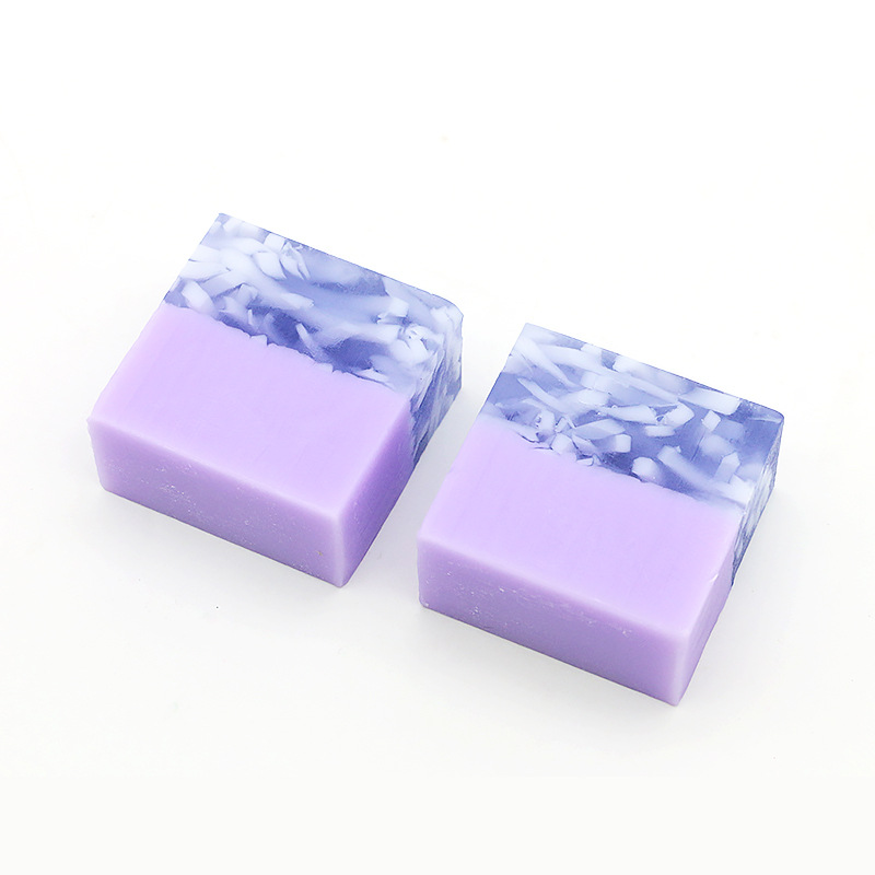 라벤더 향 투톤 비누 (중국어 라벨, 영문 카드 슬리브 포함)