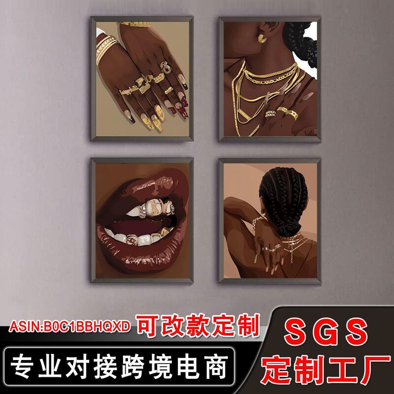 Amazon Bohemian Women's Bedroom Hanging Painting Bathroom Frameless Painting African Fashion Inkjet Living Room Decorative Painting Amazon Bohemian Women's Bedroom Hanging Painting Bathroom Frameless Painting African Fashion Inkjet Living Room Decorative Painting