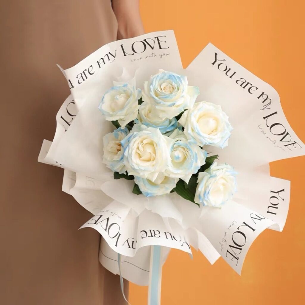 Embalaje de ramo de Liziran, papel de embalaje floral, papel de red simple impermeable, al por mayor