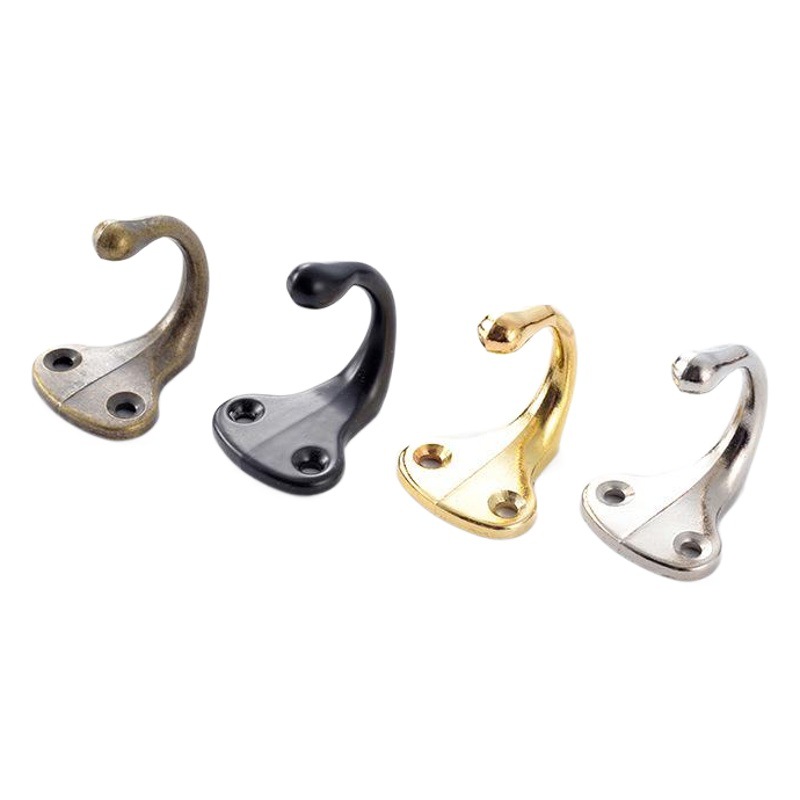 Factory direct supply thick single hook zinc alloy antique single hook cabinet bedroom bathroom wall door hook