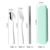 Handheld tableware stainless steel, set, spoon, fork, chopsticks, Birthday gift, 3 piece set