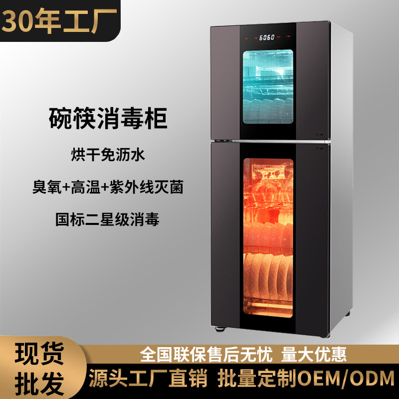 智能定时双门立式大容量消毒柜 厨房餐具保洁烘干免沥水消毒碗柜