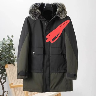H fox fur detachable real rabbit fur liner fur coat for boys pike 003
