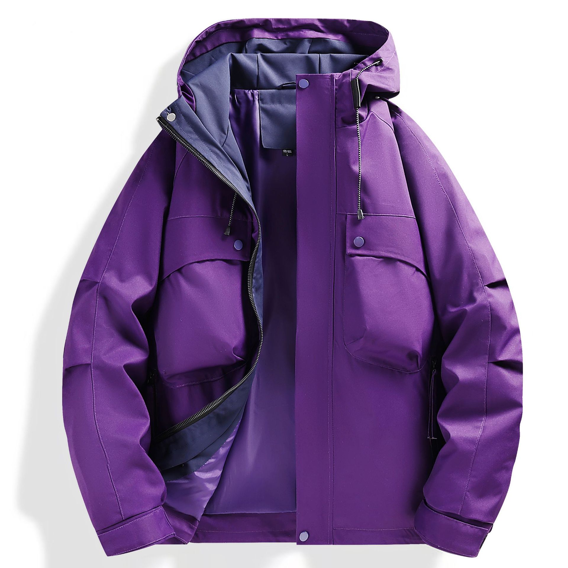 Chaqueta de senderismo y montañismo funcional, transpirable, de una sola capa, para otoño e invierno, con capucha, para hombre y mujer.