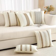 波西米亚风棉麻绣花流苏抱枕腰靠轻奢美式复古多色枕垫抱枕套