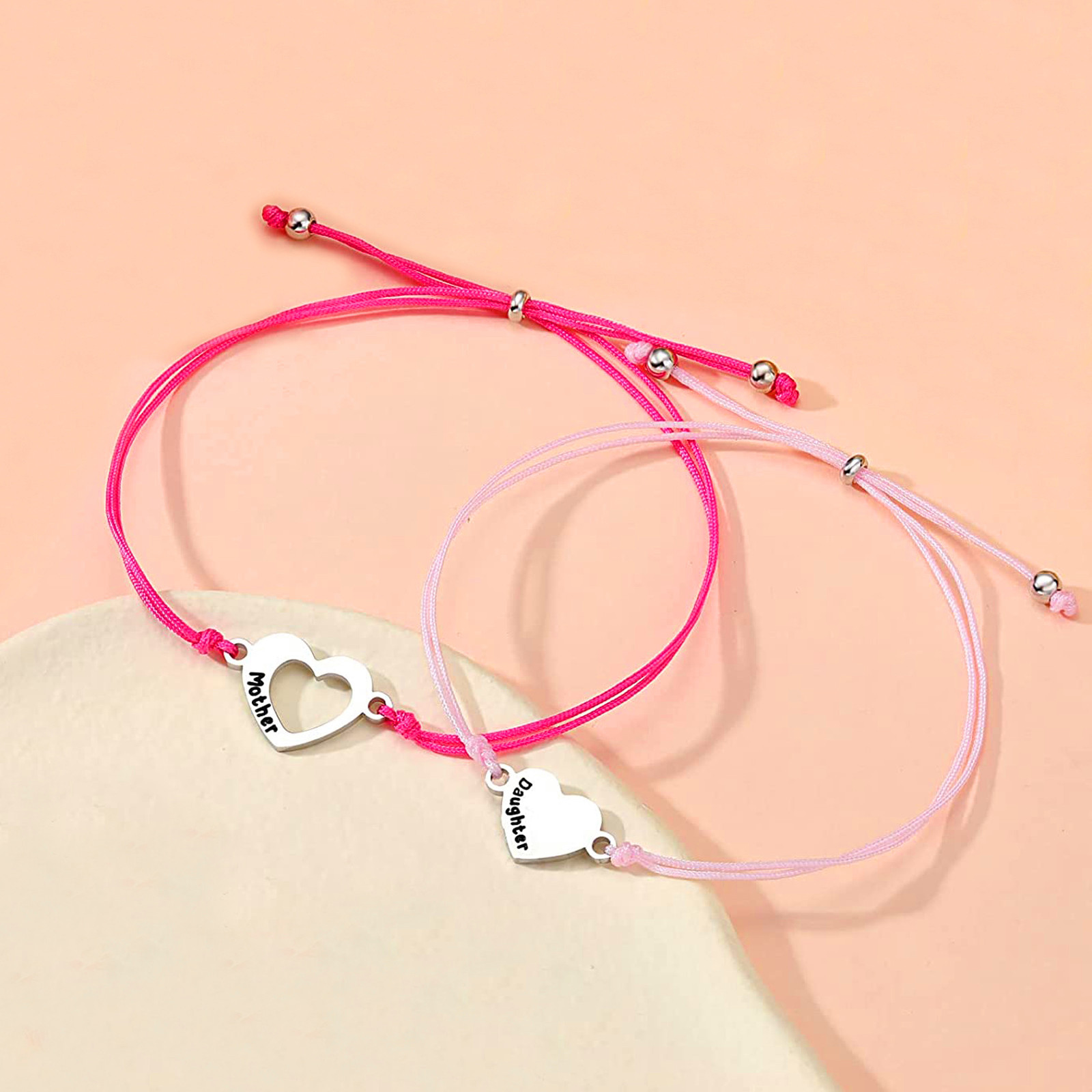 1 Set Fashion Heart Shape Stainless Steel Polishing Womenu0027S Bracelets