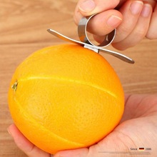 剥橙器不锈钢指环开橙器削橙子刀柚子削皮器拨橙子剥皮器削皮神器