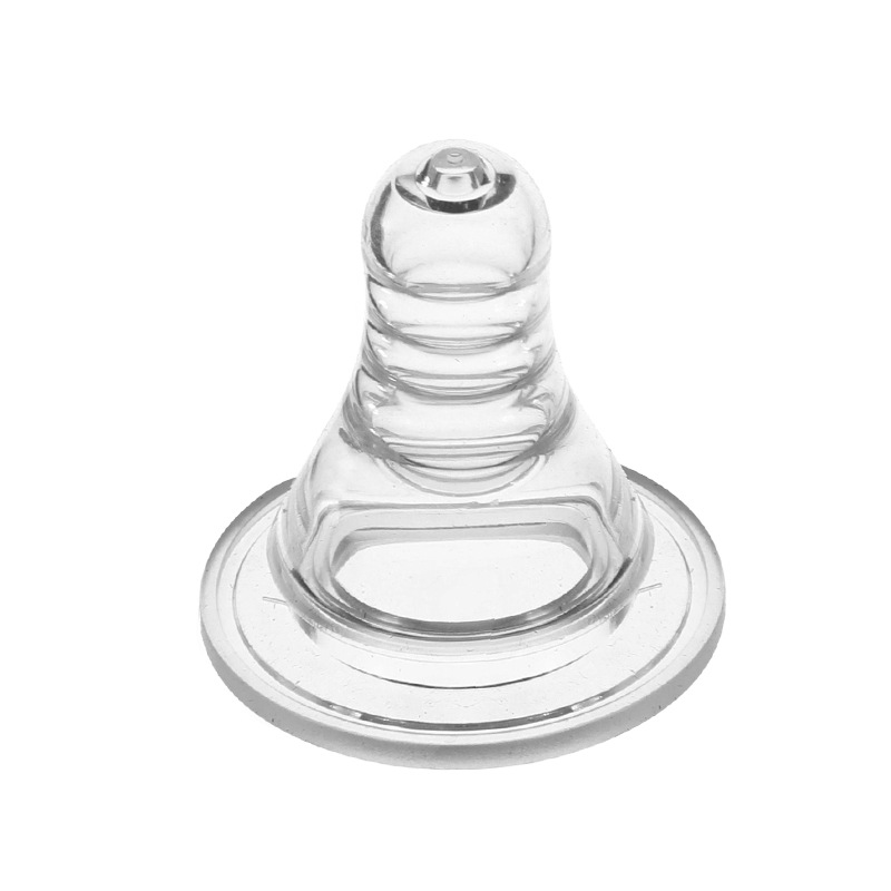 Pezón de silicona de boca estándar pezón de bebé de leche materna natural de calibre ancho pezón de barril
