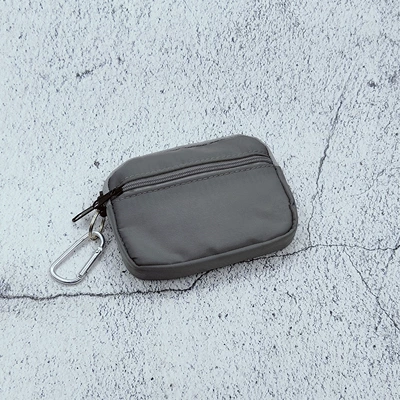 Static Rod/Key Bag, for women and men, student small - 211-gray-with-hook