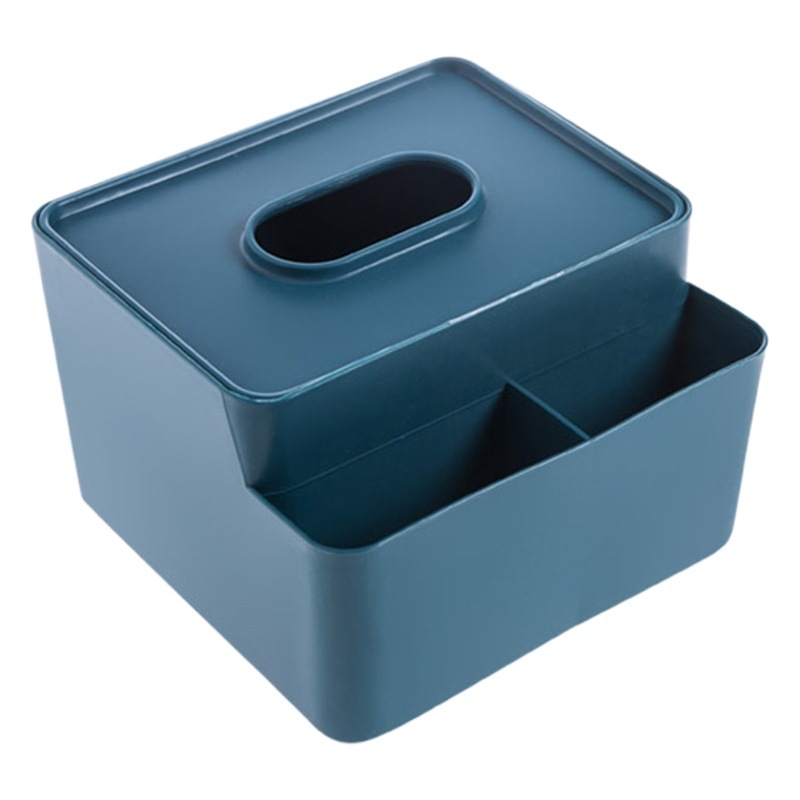 Rejilla de escritorio caja de pañuelos de plástico hogar función creativa caja de almacenamiento de control remoto simple sala de estar mesa de café caja de pañuelos