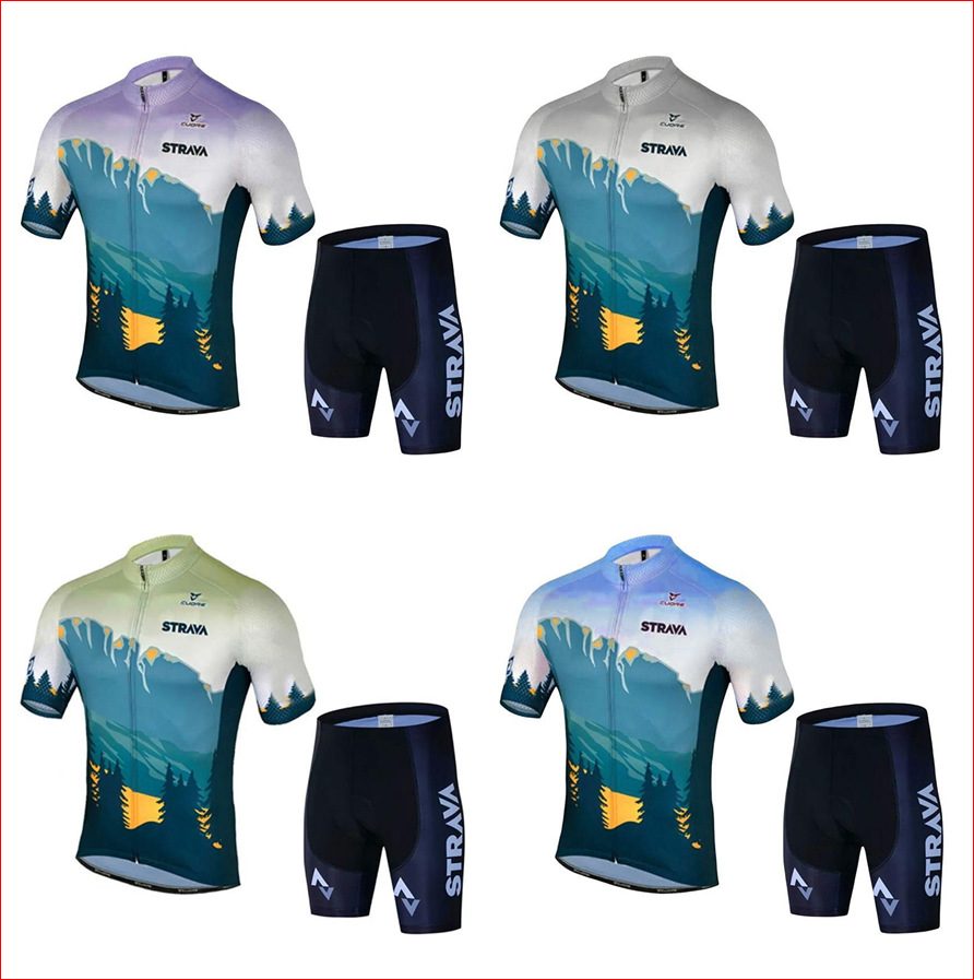 2023 New Short-sleeved Cycling Suit for Men and Women Summer Quick-drying Short-sleeved suit Race Mountain Bike Cycling Suit