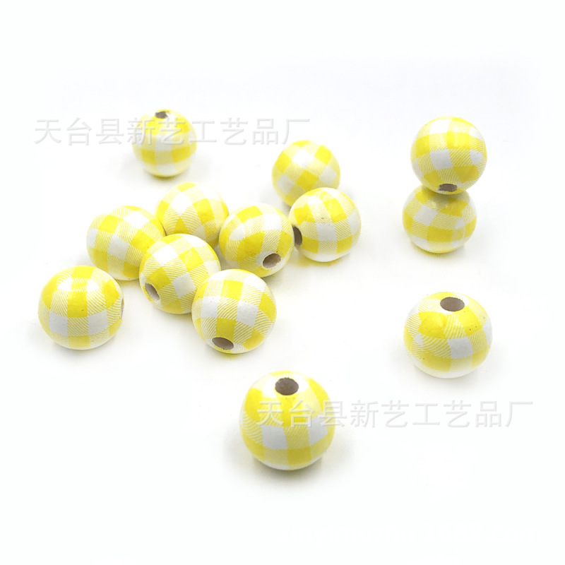 新商品16mm荷の木の丸い玉の原木の色の子供のdiyの雪の花の千鳥の格は飾りの木の玉のアクセサリーの部品を飾ります。|undefined