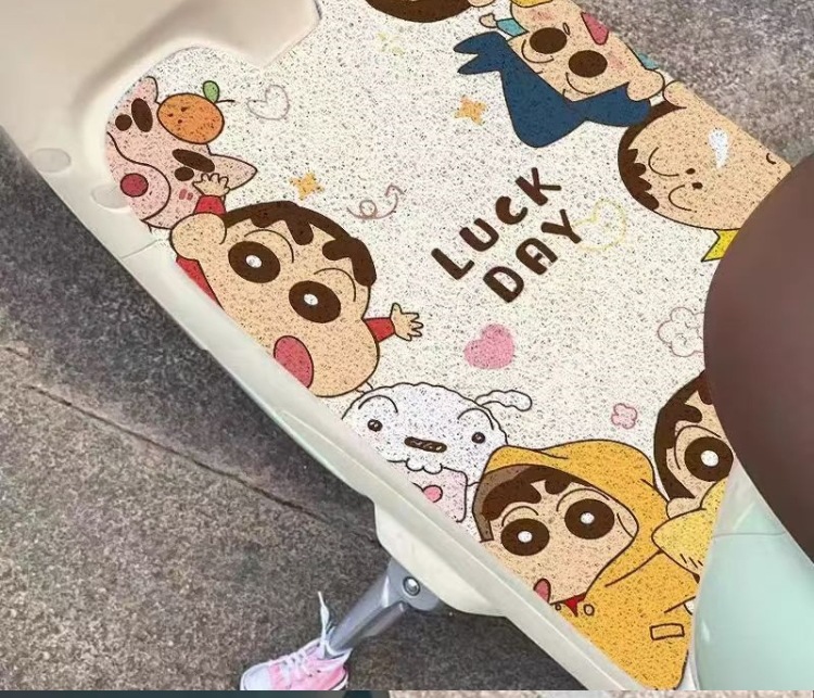 Customized Electric Scooter Cartoon Foot Pads, Custom-Made Wire Loop Pedal Mats, Electric Scooter Dust Removal Pedal Mats, Bring in Wealth and Treasure Cat