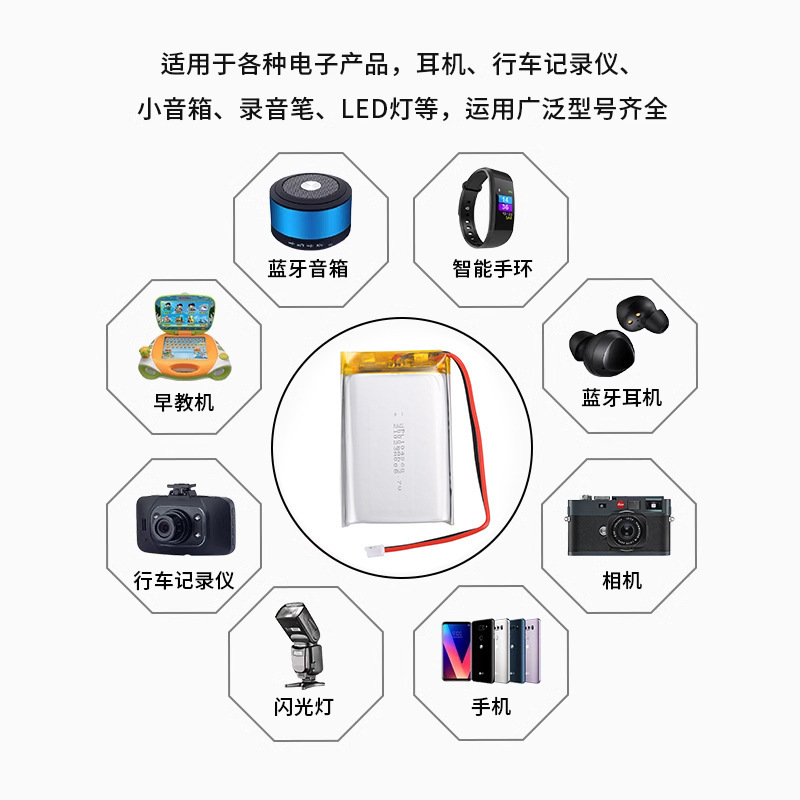 102045 ポリマーリチウム電池 800mAh ワードローブライト電動搾乳器導電性器具 3.7V ネック美容器具|undefined