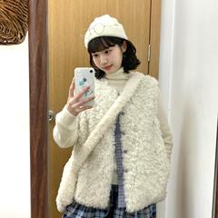羊羔毛马甲女皮毛一体2025秋冬新款洋气外穿百搭加厚马夹网红外套